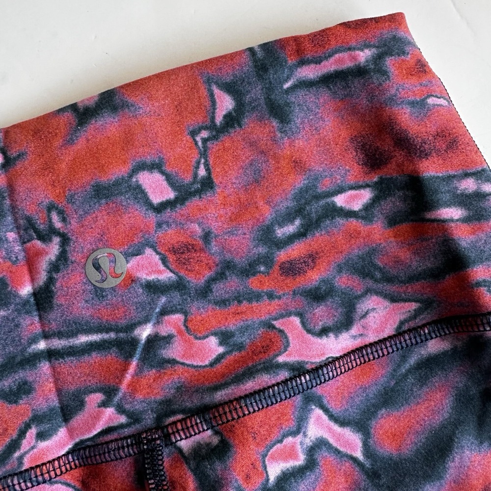 Lululemon Wunder Train High-Rise Short 6" Chroma Clash Multi Pink Women's Size 2 - Picture 5 of 10
